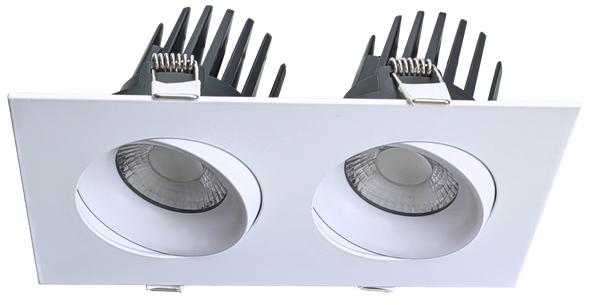 3.5” Double Head Multiple Gimbal White - alternate image 2